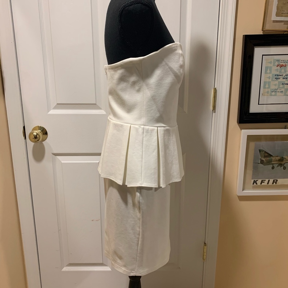 Talulah strapless peplum style mini dress size L - Picture 3 of 15